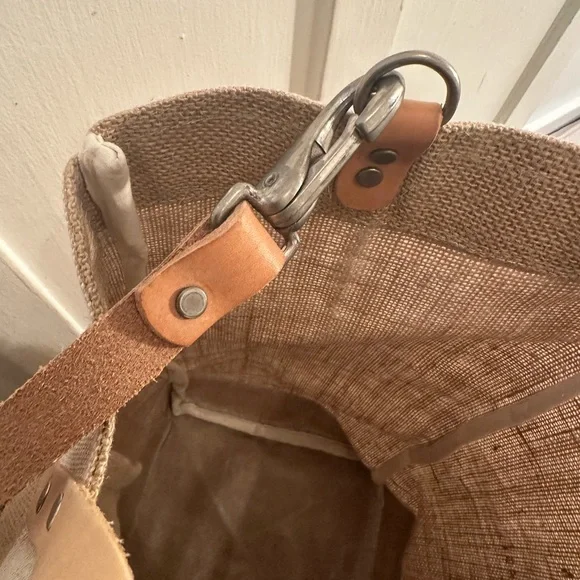 Clare V. x Apolis “Merci Beau Coup” tote w long leather strap limited edition - Picture 5 of 14